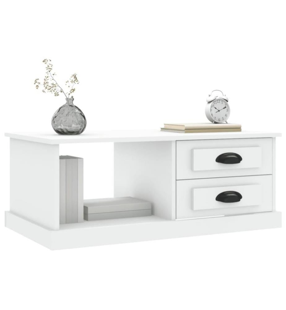 Couchtisch Weiss 90x50x35 cm Holzwerkstoff