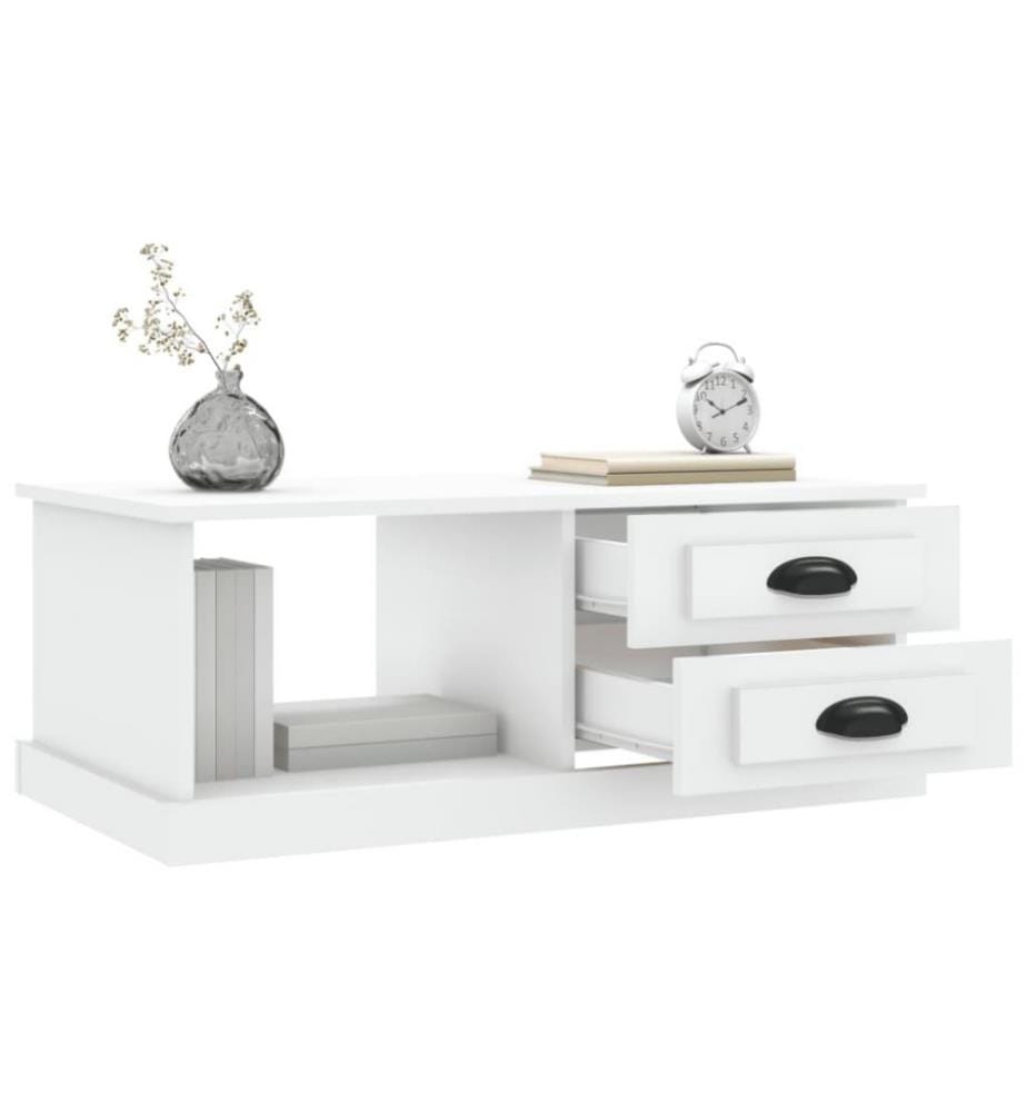 Couchtisch Weiss 90x50x35 cm Holzwerkstoff