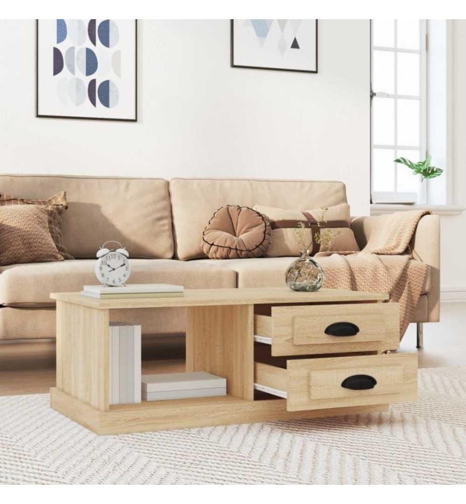 Couchtisch Sonoma-Eiche 90x50x35 cm Holzwerkstoff