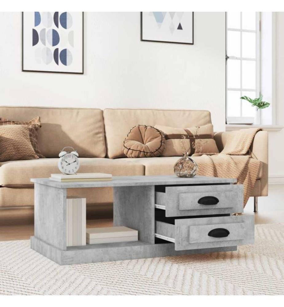 Couchtisch Betongrau 90x50x35 cm Holzwerkstoff