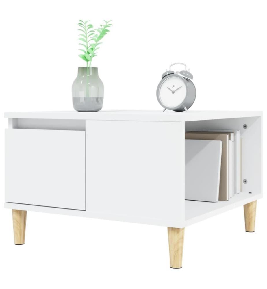 Couchtisch Weiss 55x55x36,5 cm Holzwerkstoff