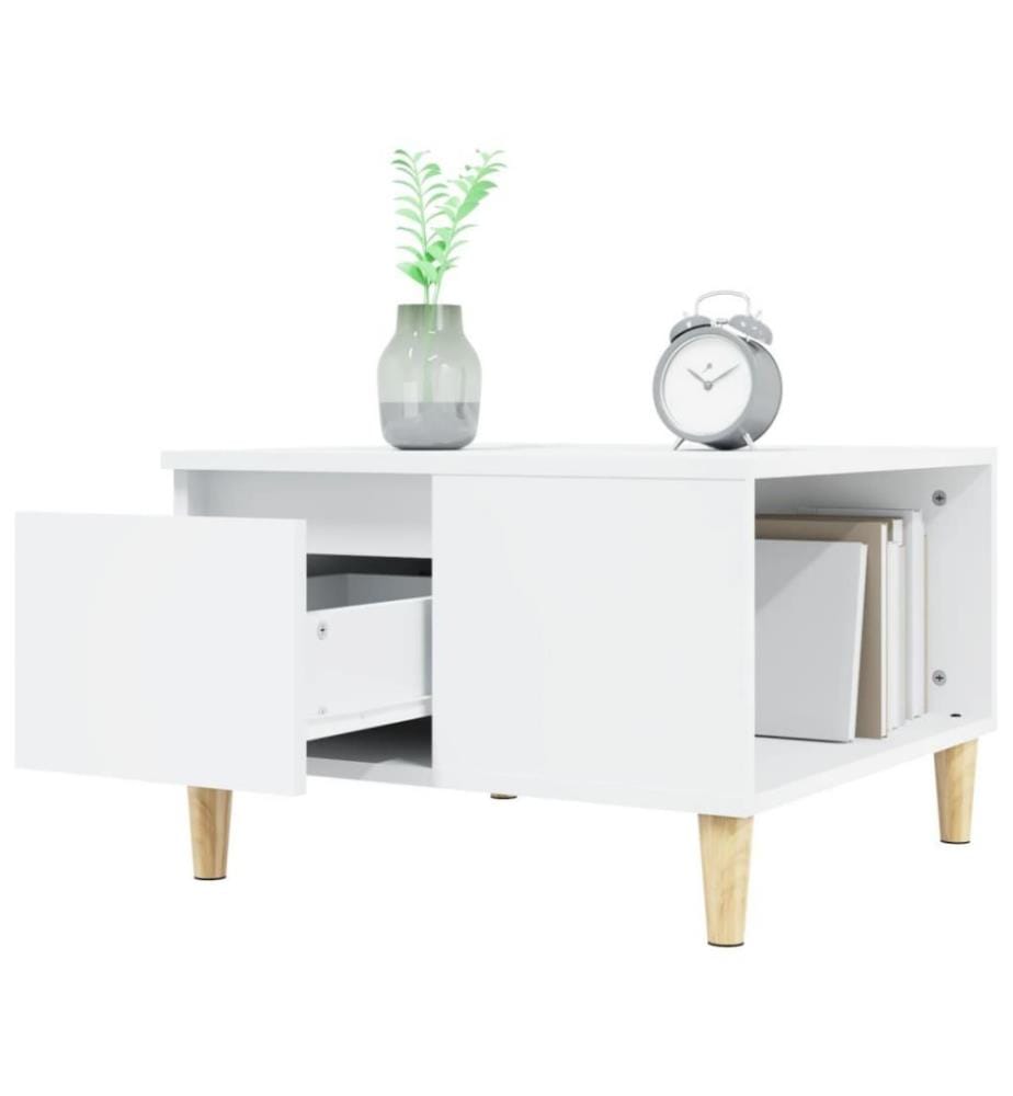 Couchtisch Weiss 55x55x36,5 cm Holzwerkstoff