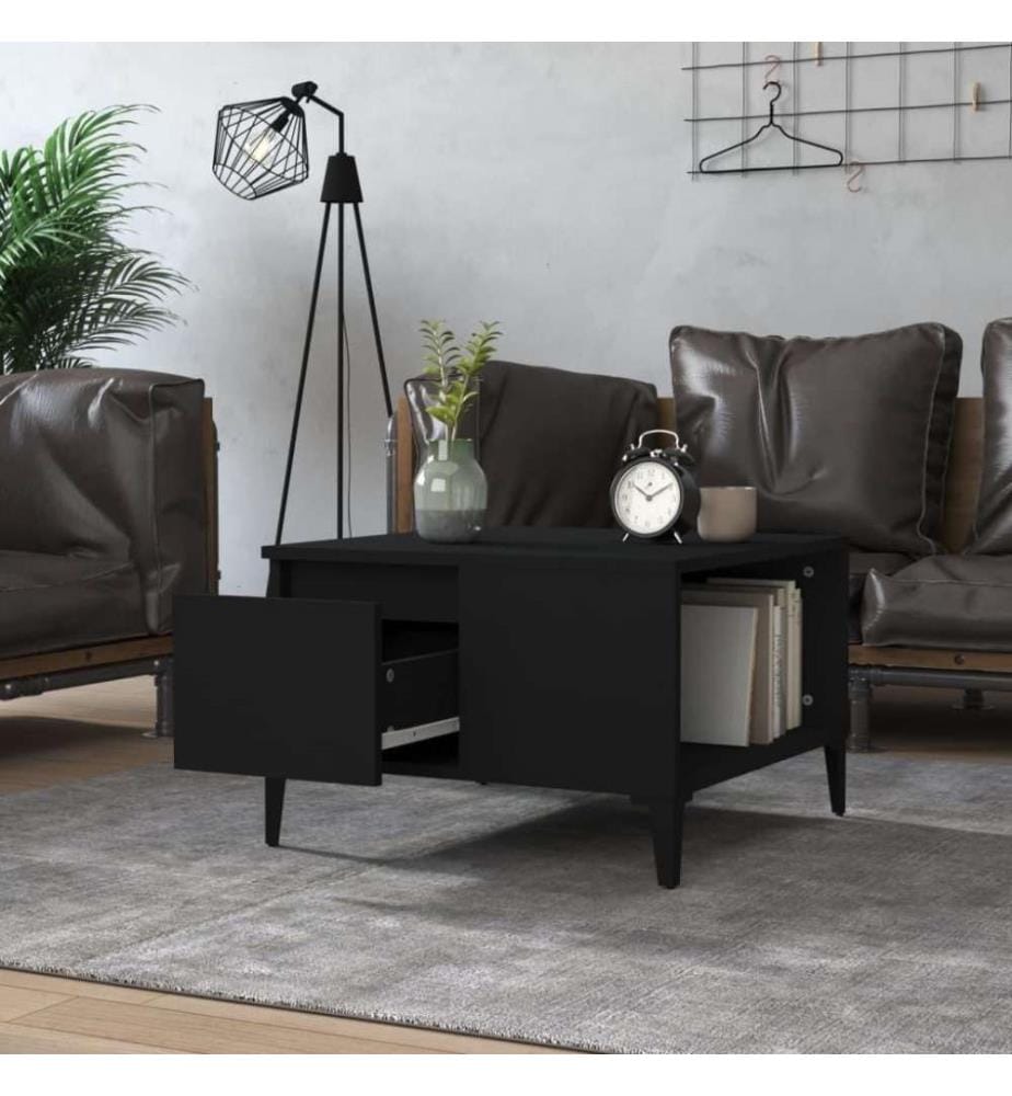 Couchtisch Schwarz 55x55x36,5 cm Holzwerkstoff