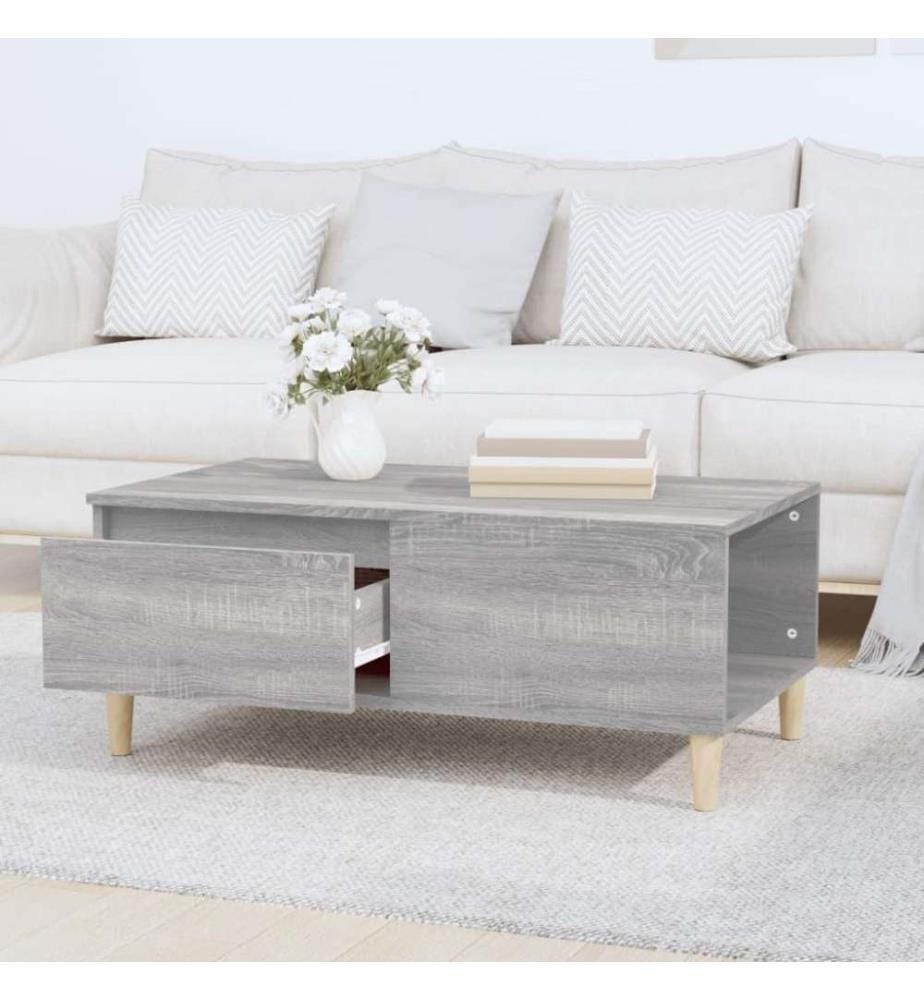 Couchtisch Grau Sonoma 90x50x36,5 cm Holzwerkstoff