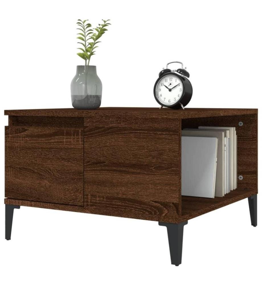 Couchtisch Braun Eichen-Optik 55x55x36,5 cm Holzwerkstoff