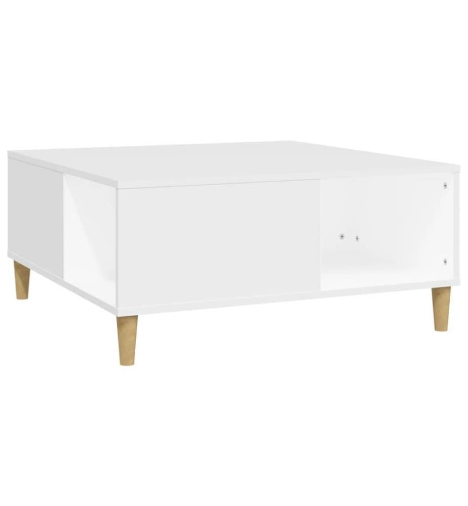 Couchtisch Weiss 80x80x36,5 cm Holzwerkstoff