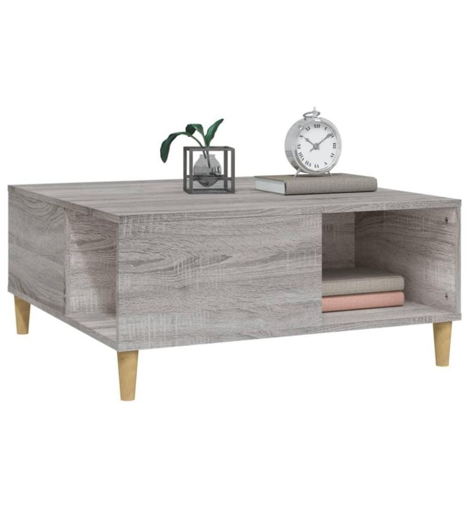 Couchtisch Grau Sonoma 80x80x36,5 cm Holzwerkstoff