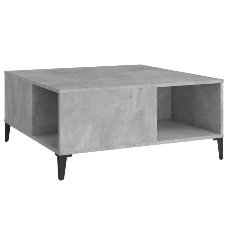 Couchtisch Betongrau 80x80x36,5 cm Holzwerkstoff