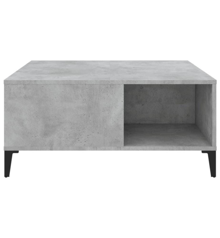 Couchtisch Betongrau 80x80x36,5 cm Holzwerkstoff