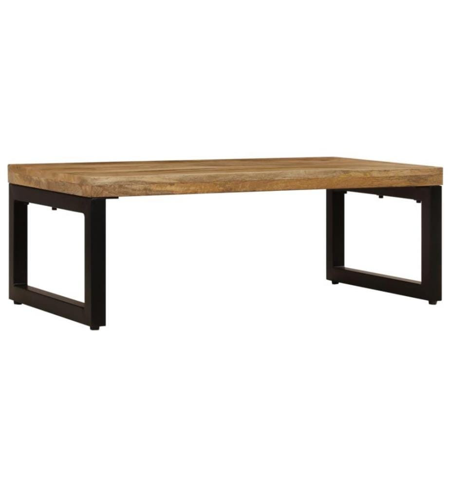 Couchtisch 100x50x35 cm Mango Massivholz und Stahl