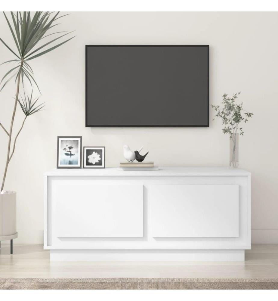 Couchtisch Weiss 102x50x44 cm Holzwerkstoff
