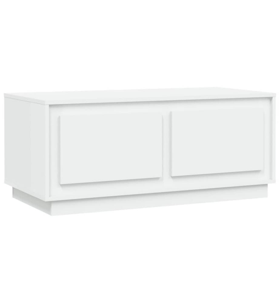 Couchtisch Weiss 102x50x44 cm Holzwerkstoff
