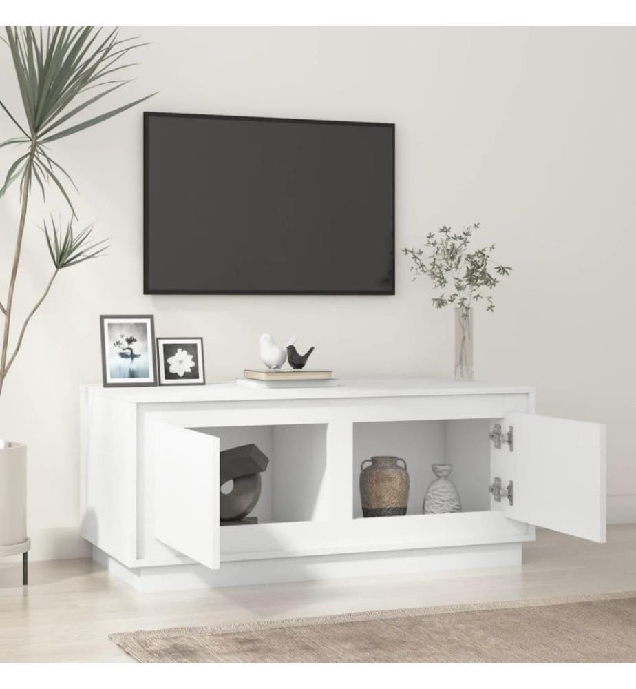 Couchtisch Weiss 102x50x44 cm Holzwerkstoff