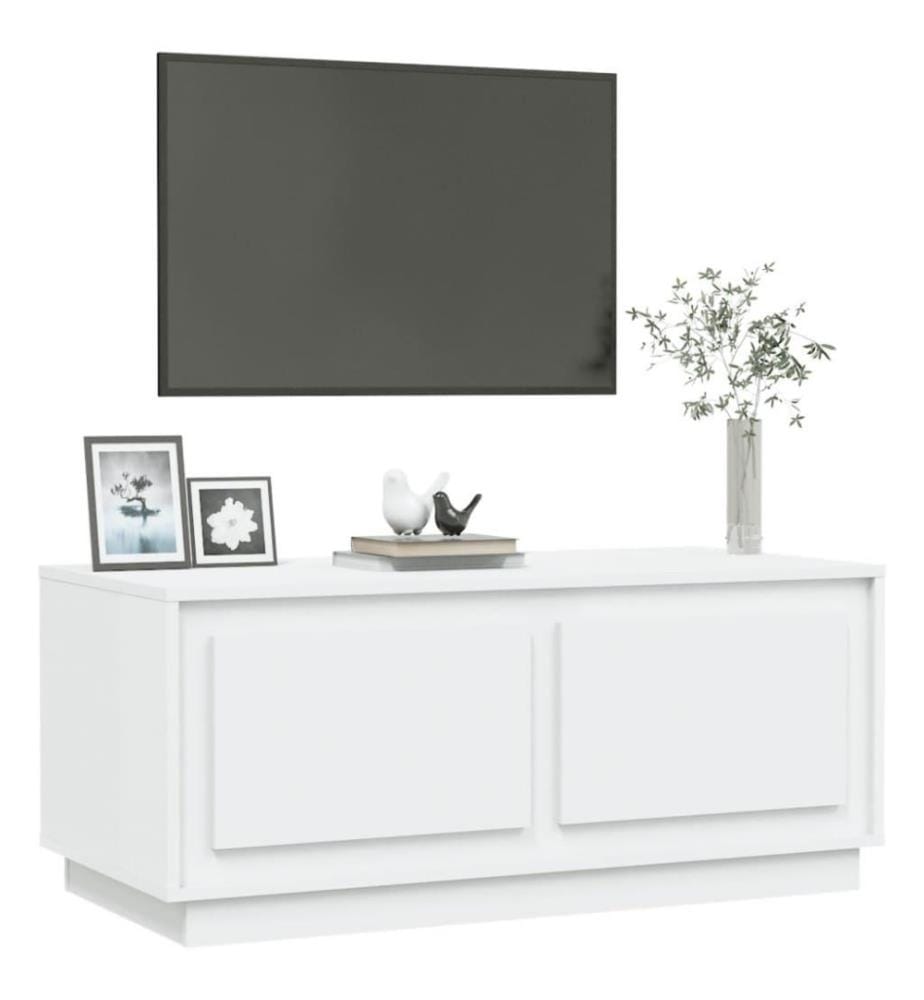 Couchtisch Weiss 102x50x44 cm Holzwerkstoff