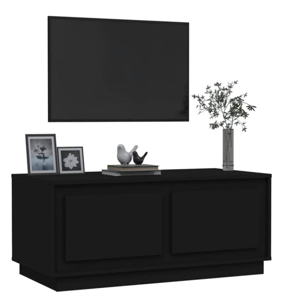 Couchtisch Schwarz 102x50x44 cm Holzwerkstoff