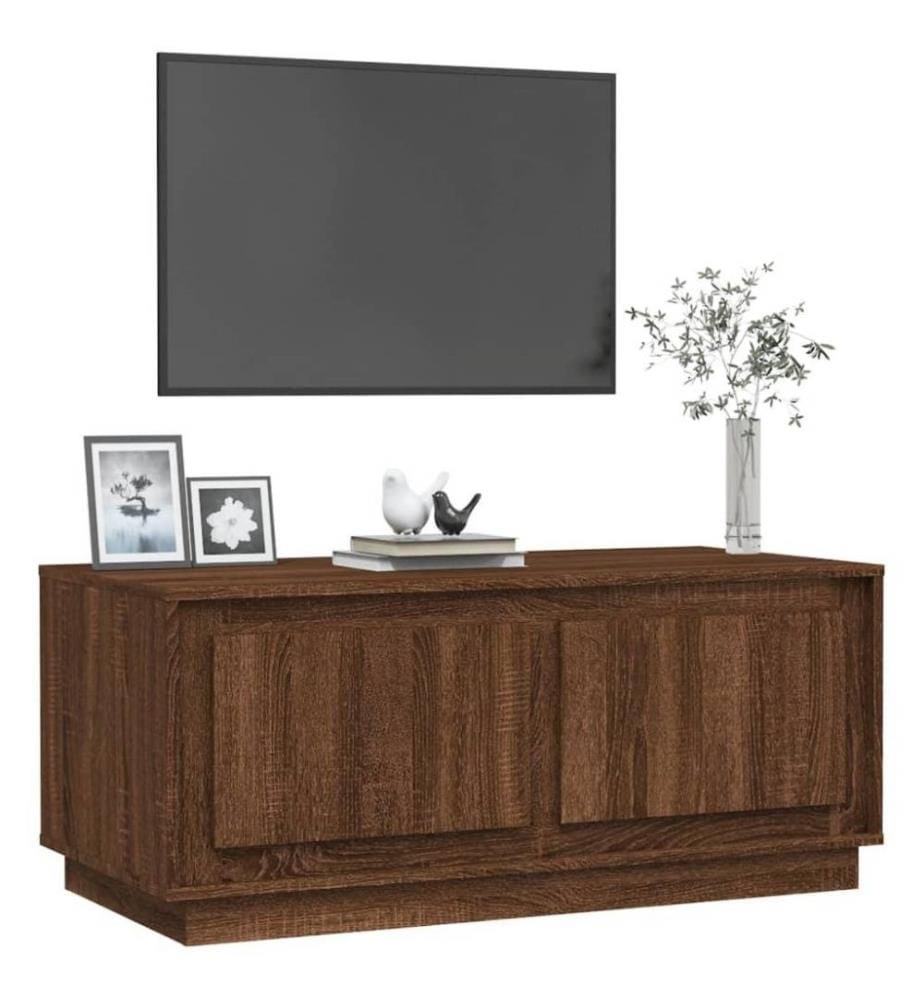 Couchtisch Braun Eichen-Optik 102x50x44 cm Holzwerkstoff