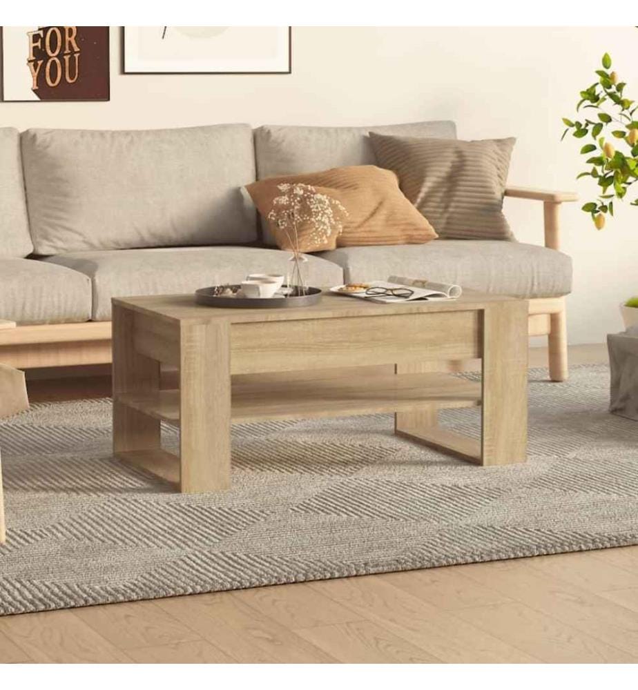 Couchtisch Sonoma-Eiche 102x55x45 cm Holzwerkstoff