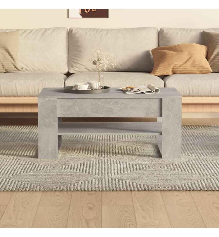 Couchtisch Betongrau 102x55x45 cm Holzwerkstoff