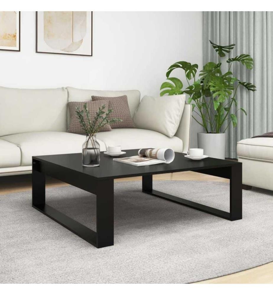 Couchtisch Schwarz 100x100x35 cm Holzwerkstoff