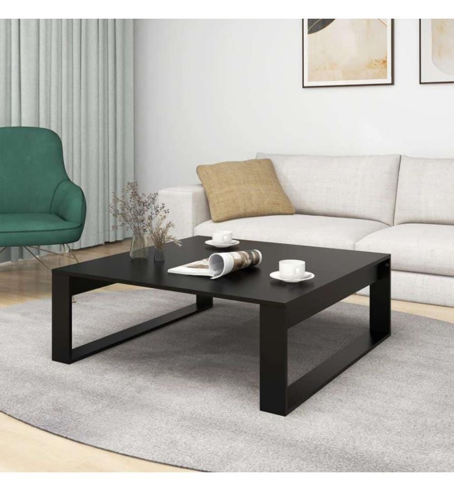 Couchtisch Schwarz 100x100x35 cm Holzwerkstoff