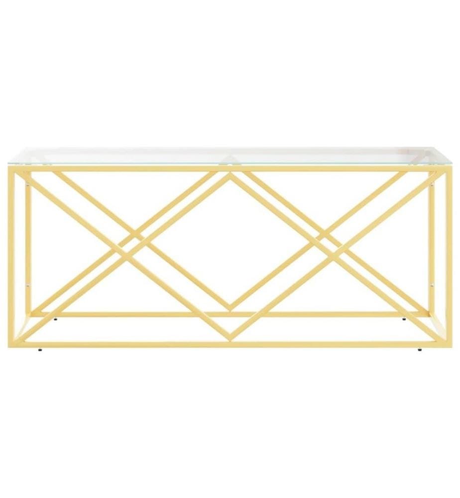 Couchtisch 110x45x45 cm Edelstahl und Glas