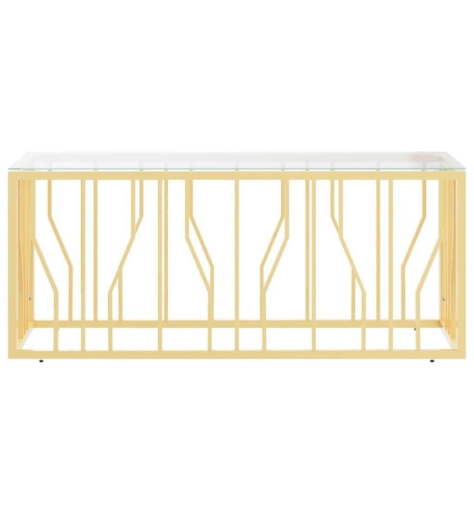 Couchtisch 110x45x45 cm Edelstahl und Glas