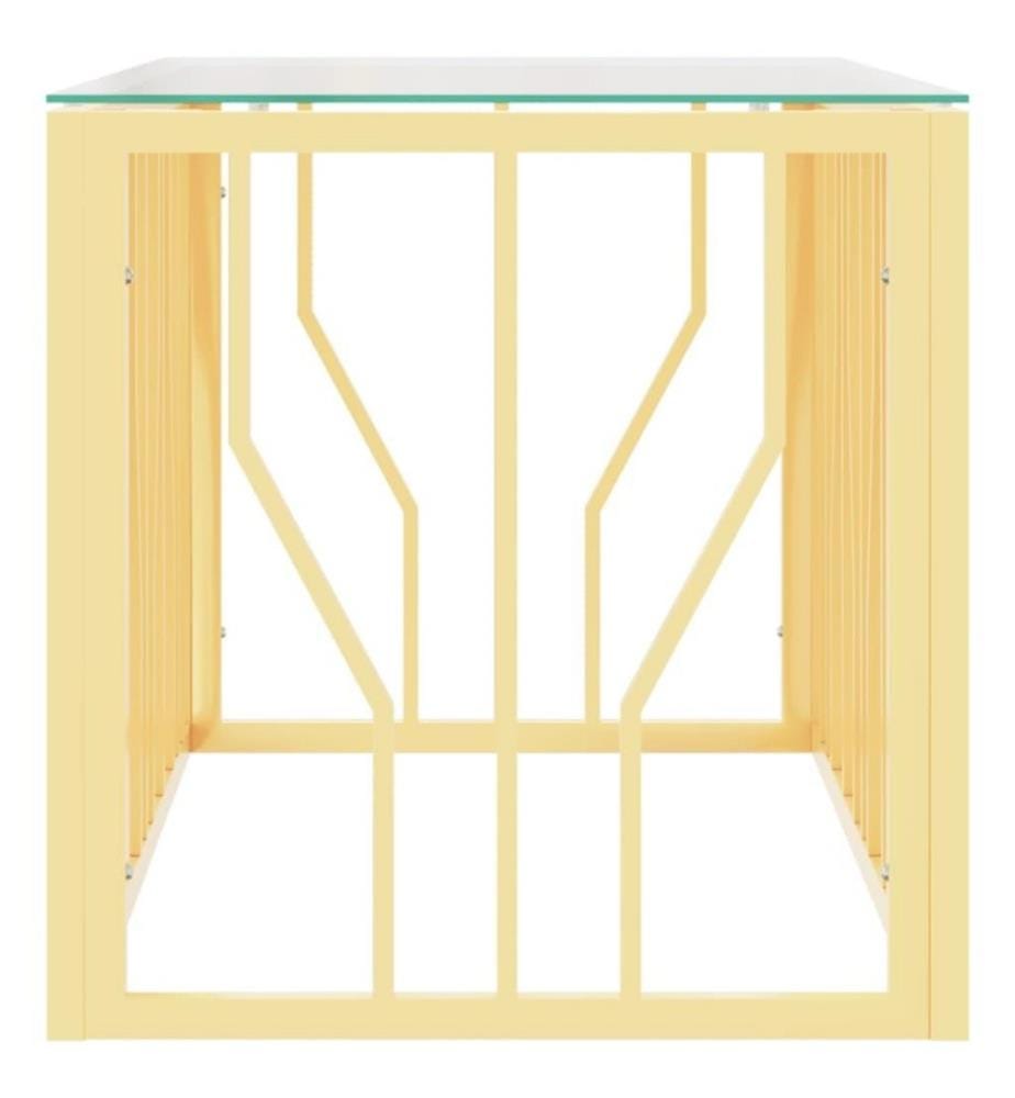 Couchtisch 110x45x45 cm Edelstahl und Glas