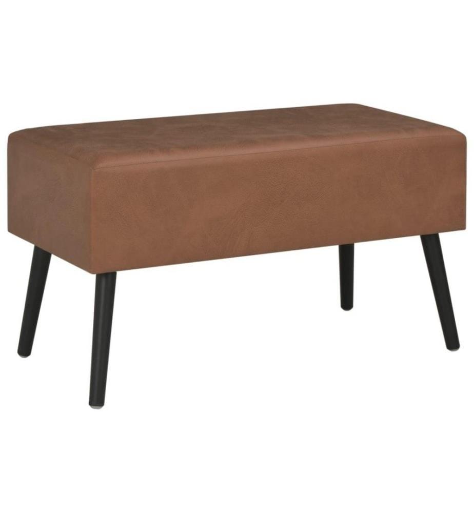 Couchtisch Dunkelbraun 80 x 40 x 46 cm Kunstleder
