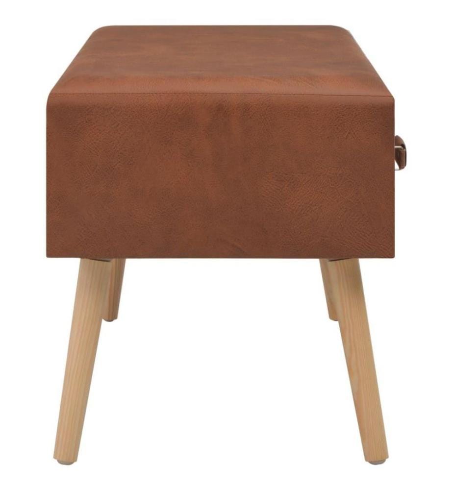 Couchtisch Braun 80 x 40 x 46 cm Kunstleder