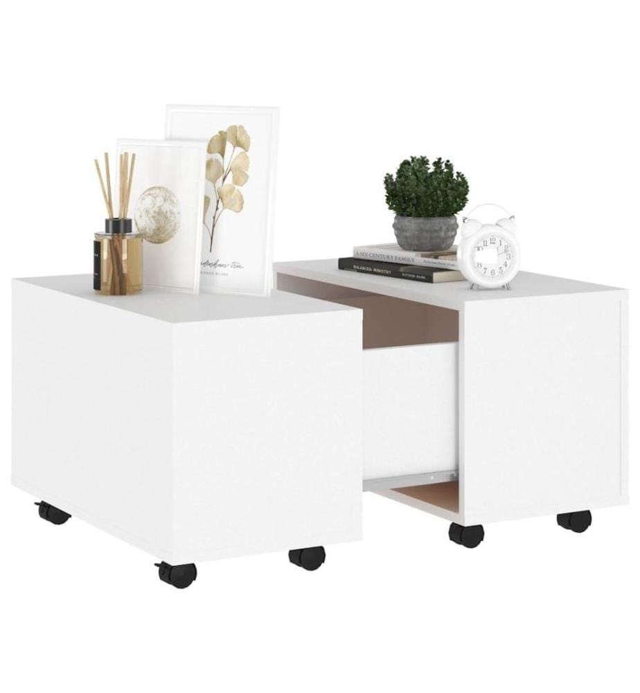 Couchtisch Weiss 60x60x38 cm Holzwerkstoff