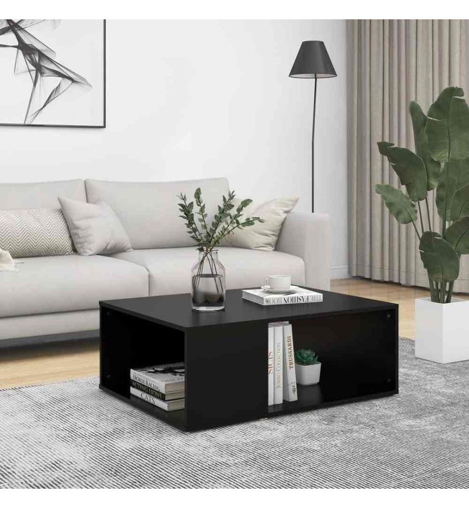 Table basse Noir 90x67x33 cm Aggloméré