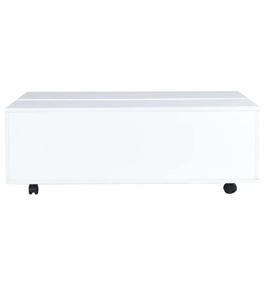 Couchtisch Hochglanz-Weiss 100x100x35 cm