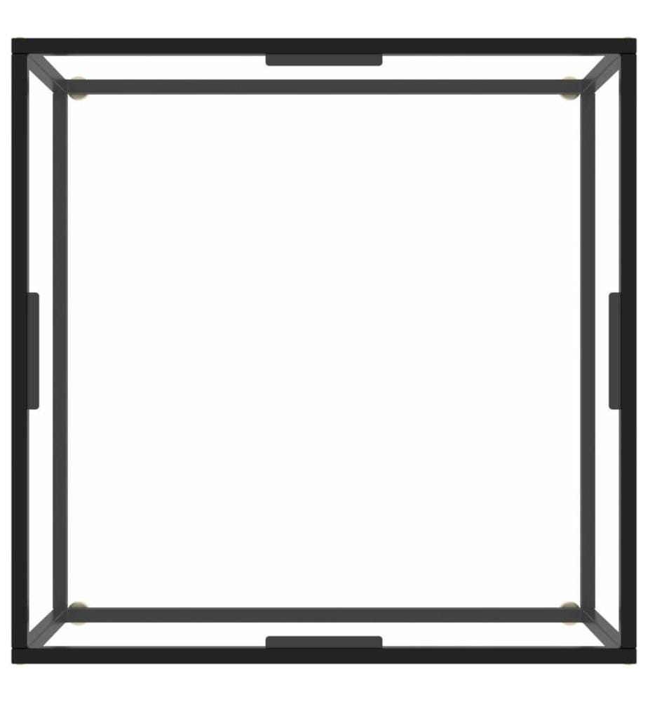 Couchtisch Schwarz mit Hartglas 80x80x35 cm