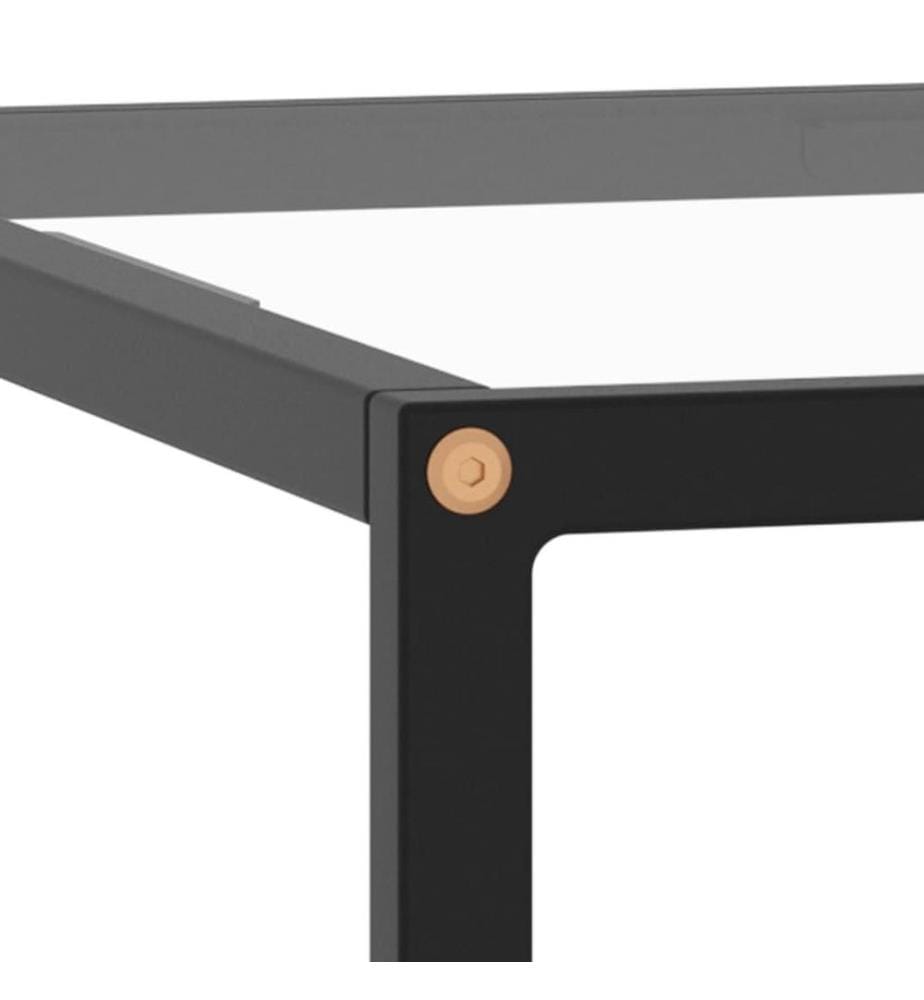 Couchtisch Schwarz mit Hartglas 80x80x35 cm
