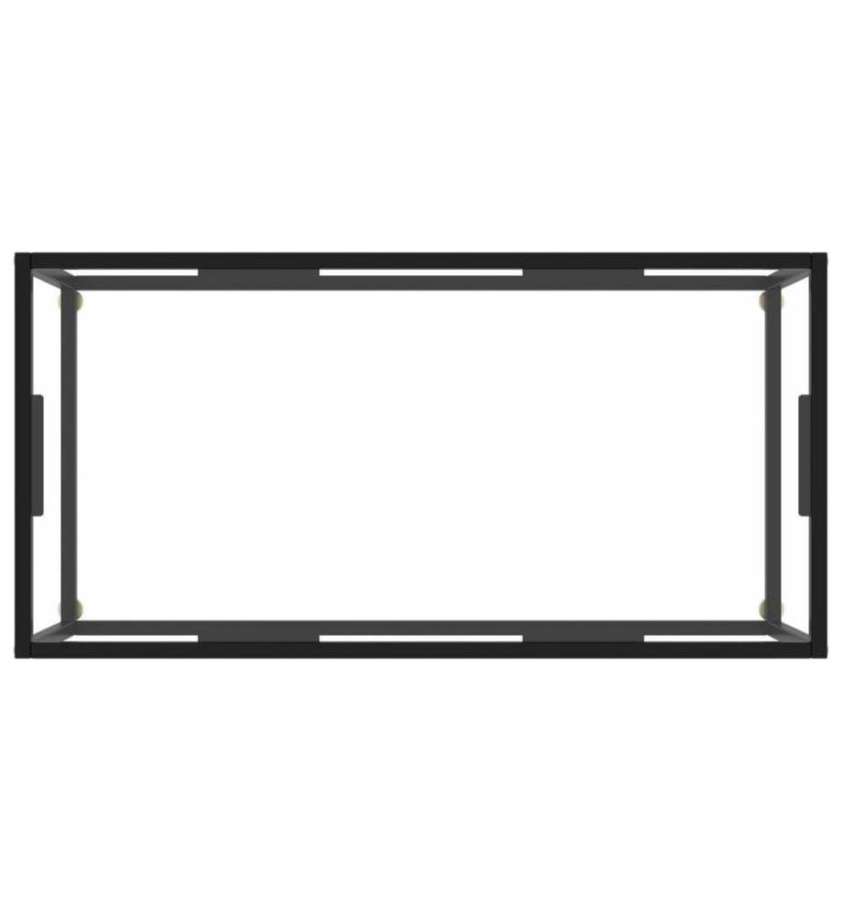 Couchtisch Schwarz mit Hartglas 100x50x35 cm