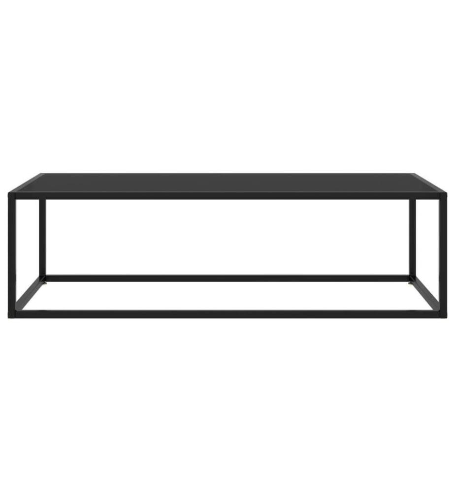 Couchtisch Schwarz mit Schwarzem Glas 120x50x35 cm