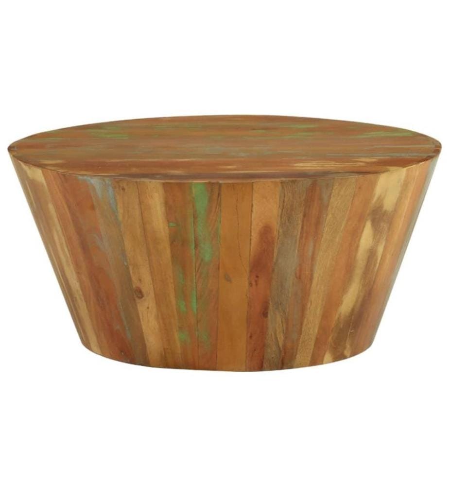 Couchtisch Ø65x31 cm Altholz Massiv