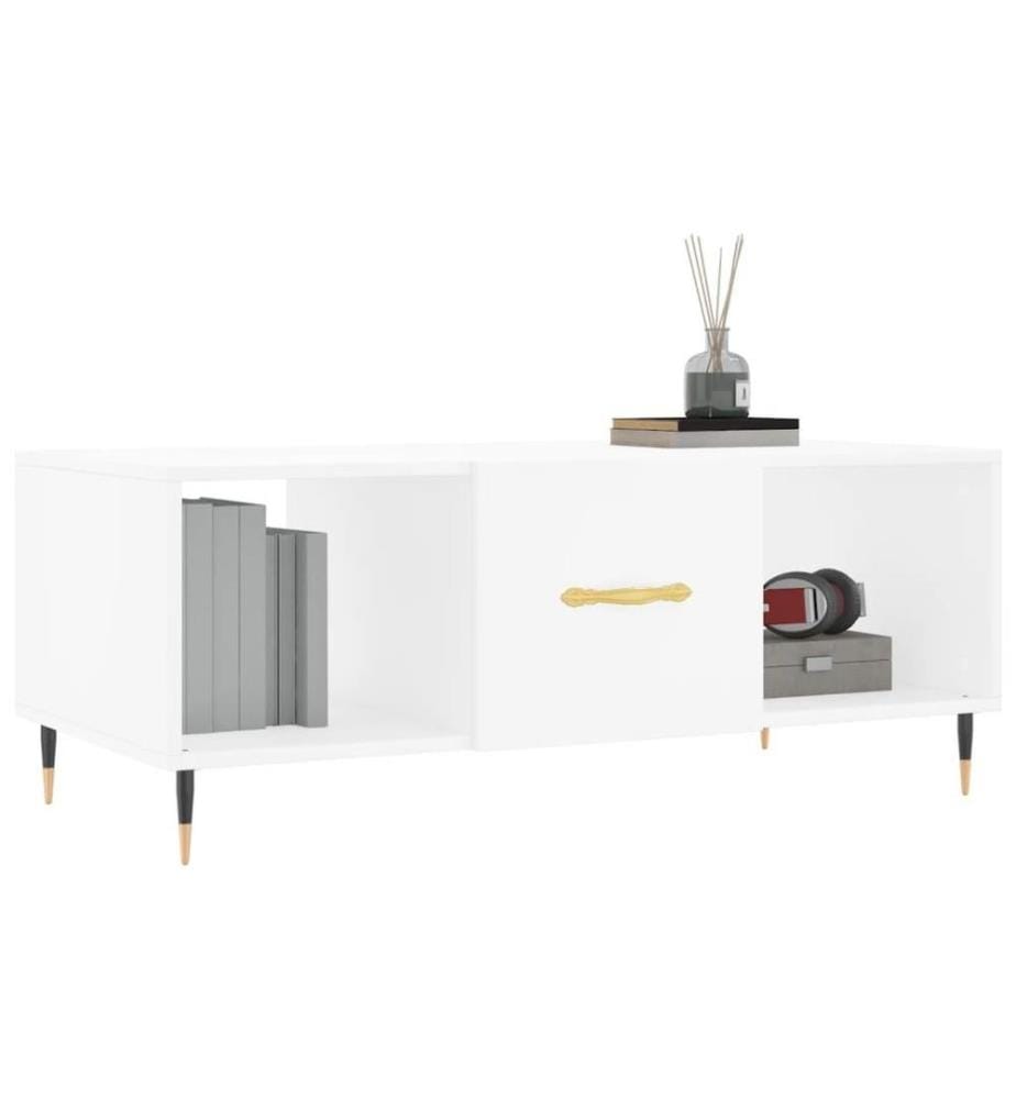 Couchtisch Weiss 102x50x40 cm Holzwerkstoff
