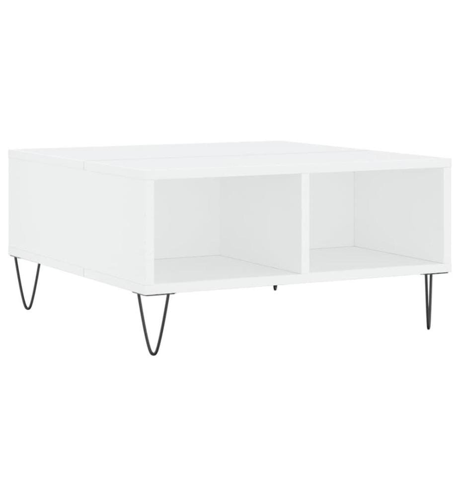 Couchtisch Weiss 60x60x30 cm Holzwerkstoff