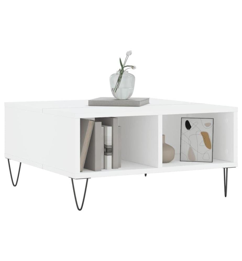 Couchtisch Weiss 60x60x30 cm Holzwerkstoff