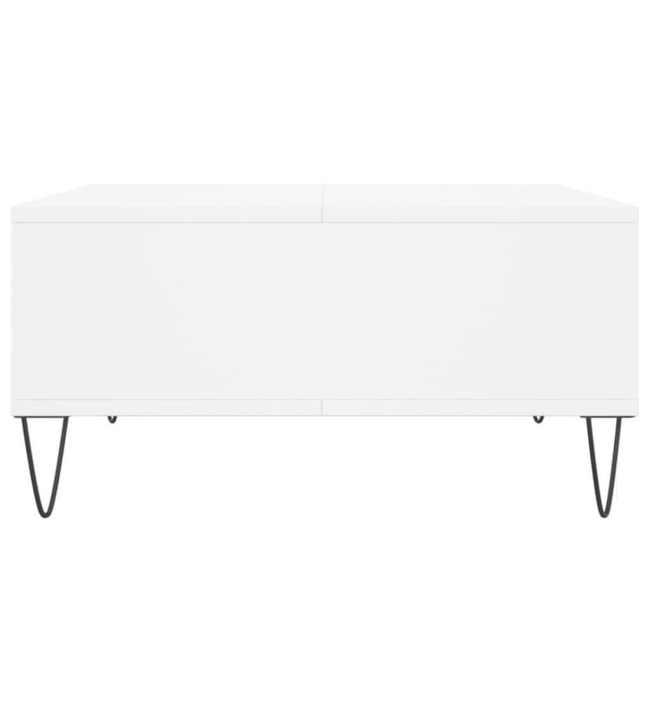 Couchtisch Weiss 60x60x30 cm Holzwerkstoff