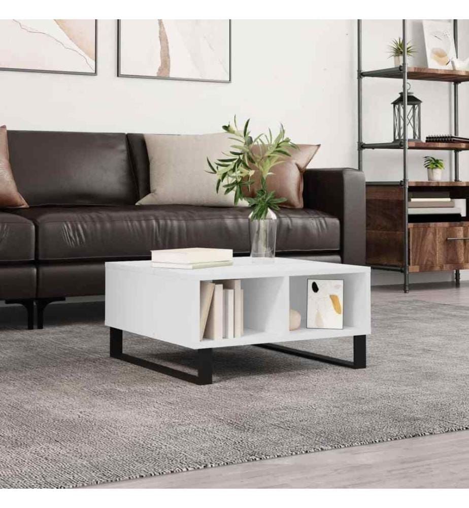 Couchtisch Weiss 60x60x30 cm Holzwerkstoff