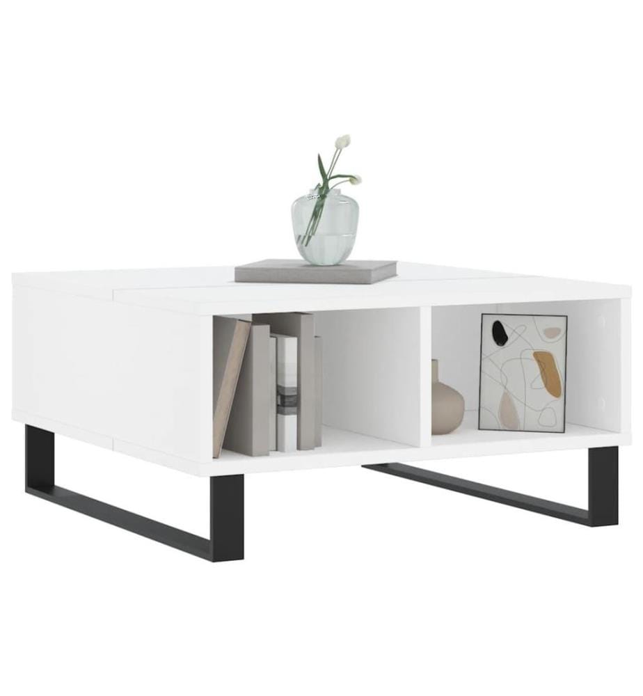 Couchtisch Weiss 60x60x30 cm Holzwerkstoff
