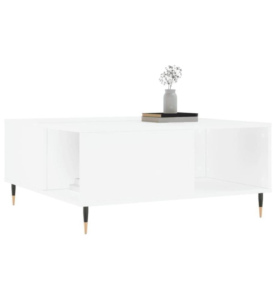 Couchtisch Weiss 80x80x36,5 cm Holzwerkstoff