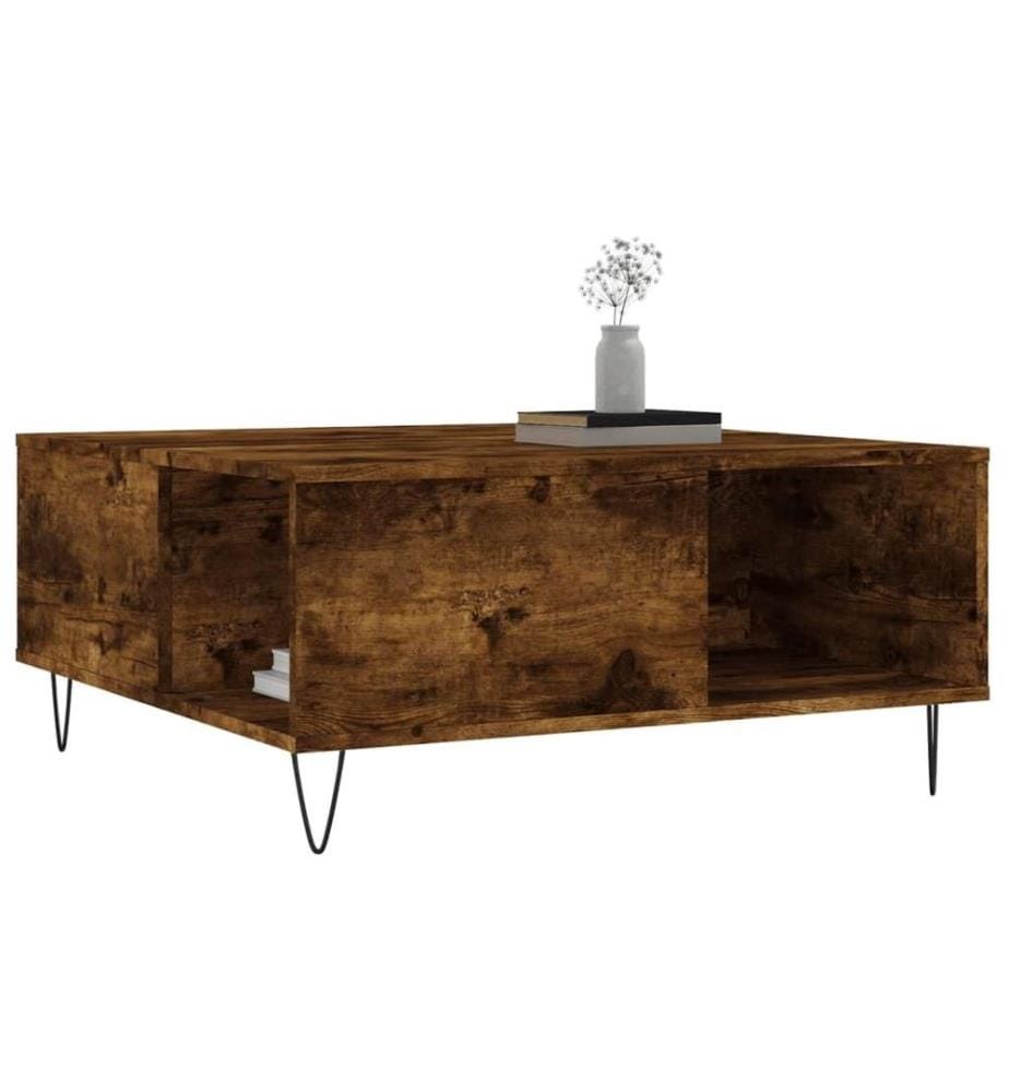 Couchtisch Räuchereiche 80x80x36,5 cm Holzwerkstoff