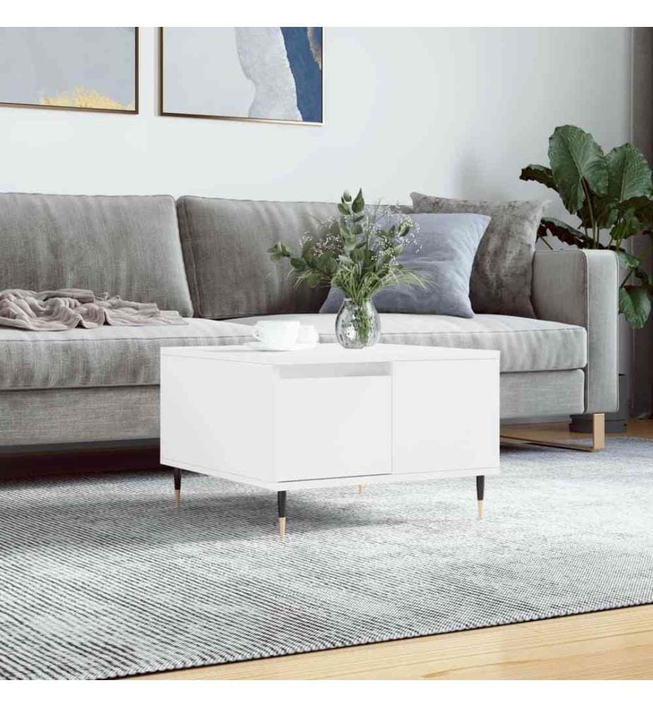 Couchtisch Weiss 55x55x36,5 cm Holzwerkstoff
