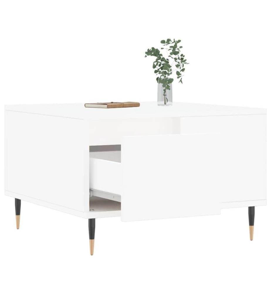 Couchtisch Weiss 55x55x36,5 cm Holzwerkstoff