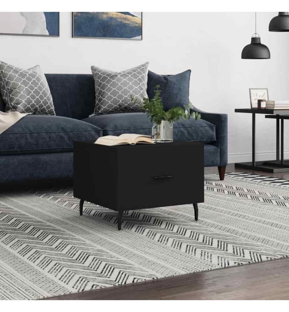 Couchtisch Schwarz 50x50x40 cm Holzwerkstoff