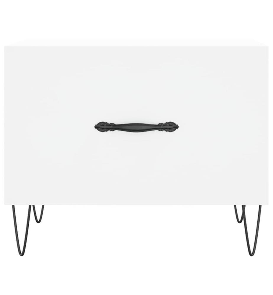 Couchtisch Weiss 50x50x40 cm Holzwerkstoff