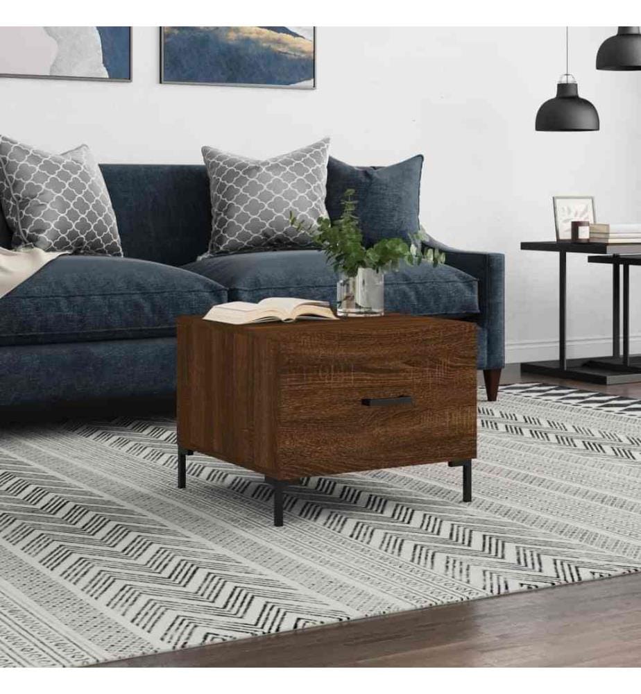 Couchtisch Braun Eichen-Optik 50x50x40 cm Holzwerkstoff